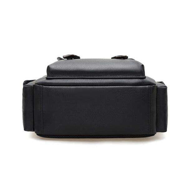 Cross-border Amazon British Vintage Soft PU Leather Backpack Casual Large Capacity Travel Belt Buckle Backpack