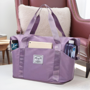 It can be used as a travel bag on a trolley suitcase, a large-capacity short-distance travel lightweight handbag storage bag