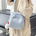 Cross-border new women's bag, Japanese casual crossbody bag, small fresh student, simple solid color shoulder bag, fashion small bag