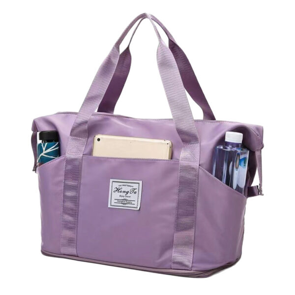 It can be used as a travel bag on a trolley suitcase, a large-capacity short-distance travel lightweight handbag storage bag