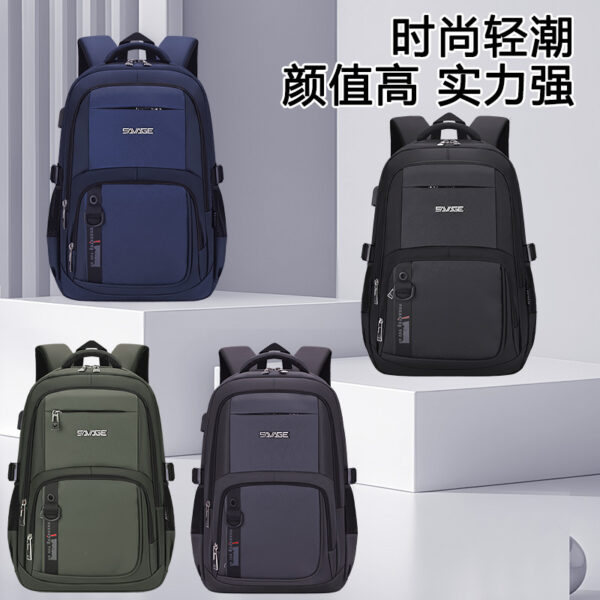 Classic Business Commuter Backpack Laptop Large Capacity Backpack for Traveling Lightweight Waterproof School Bag Men