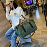 The new cross-border fitness bag is dry and wet separation, and the large-capacity independent shoe compartment business trip fitness bag can be set with a trolley travel bag