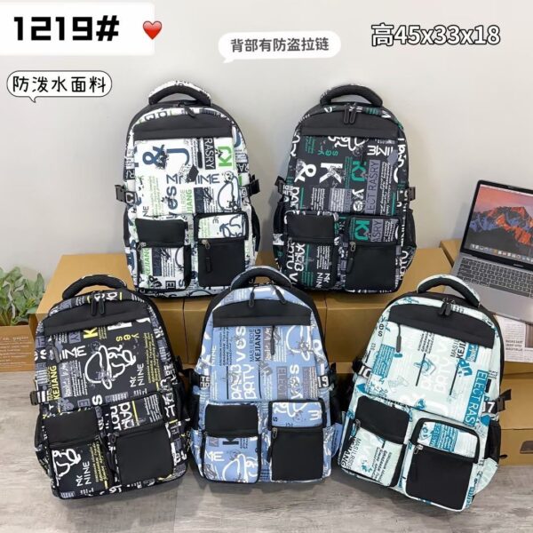 Casual and versatile backpack men's lightweight and large capacity travel backpack junior high school high school students school bag factory wholesale