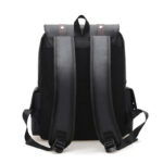 Cross-border Amazon British Vintage Soft PU Leather Backpack Casual Large Capacity Travel Belt Buckle Backpack